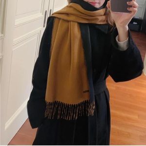 Hermes Muffler 40x160cm camel/Marine scarf